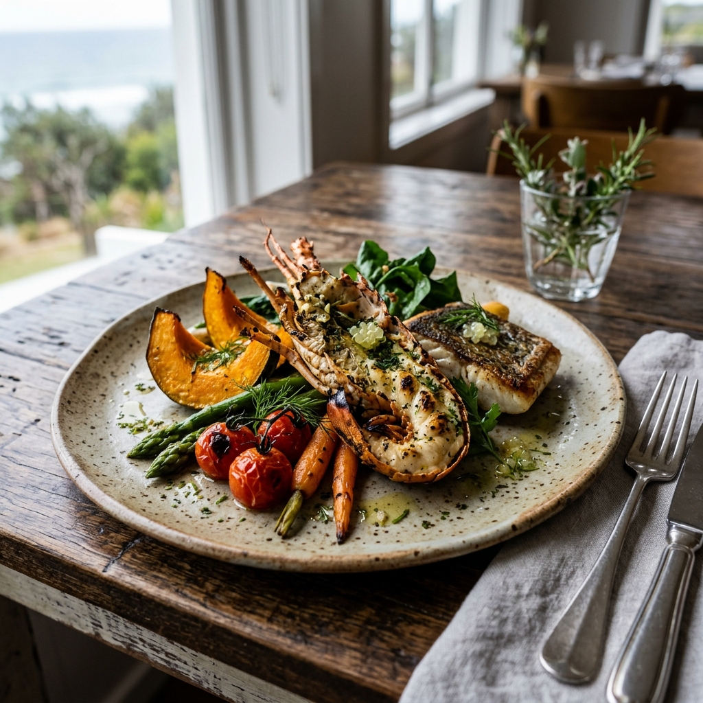 Contemporary Australian dish featuring seasonal Queensland produce